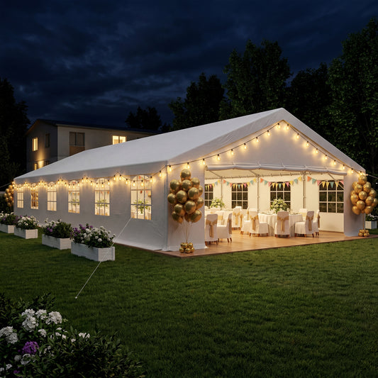 NETAJE Heavy Duty 20x40 ft Party Tent, Large Outdoor Canopy Event Shelter with Sidewalls