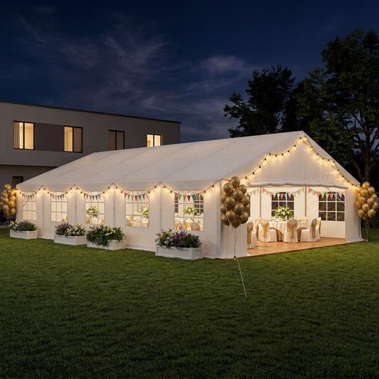 NETAJE Heavy Duty 20x30 ft Party Tent, Large Outdoor Canopy Event Shelter with Sidewalls