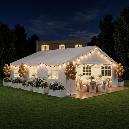 NETAJE Heavy Duty 20x20 ft Party Tent, Large Outdoor Canopy Event Shelter with Sidewalls