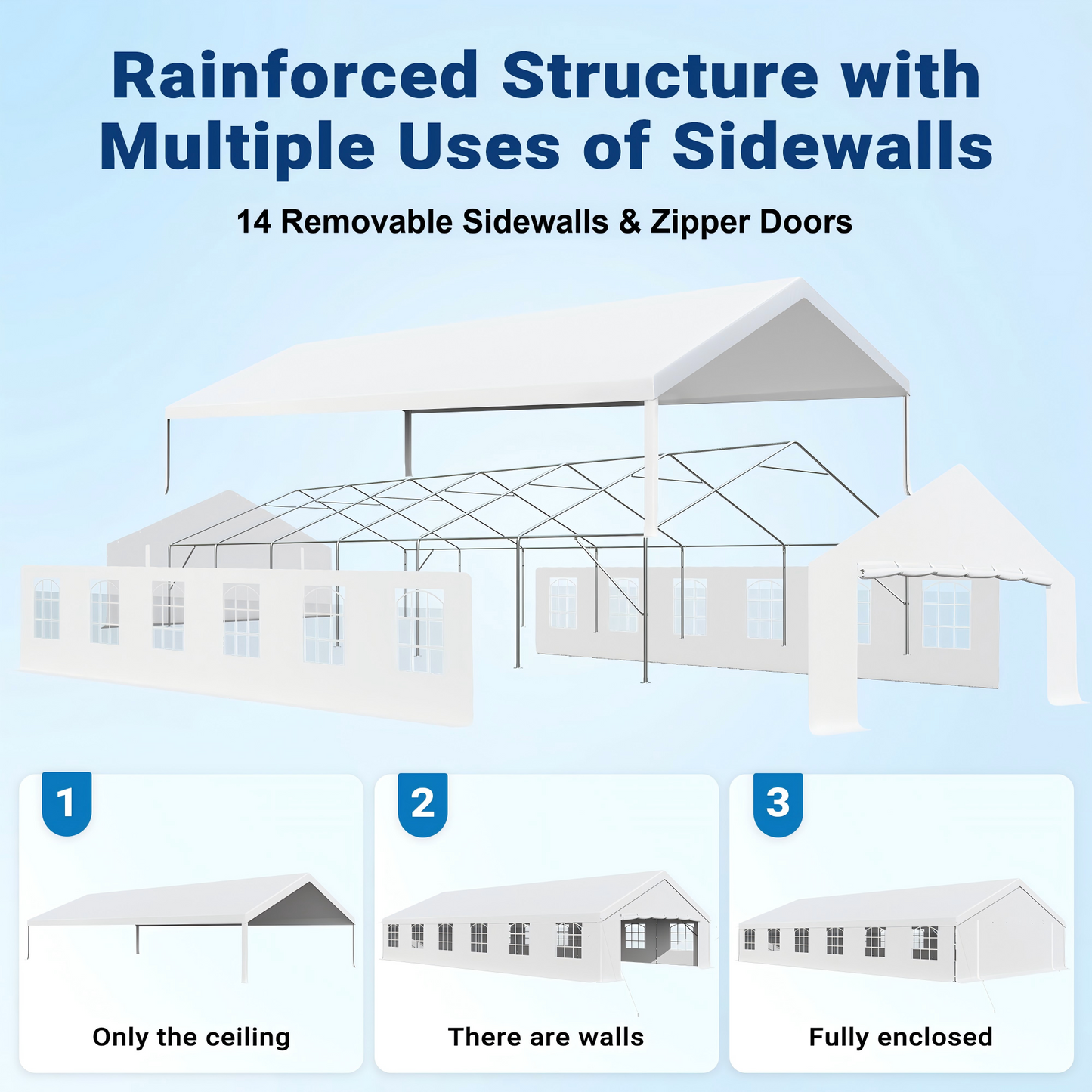 NETAJE Heavy Duty 20x40 ft Party Tent, Large Outdoor Canopy Event Shelter with Sidewalls
