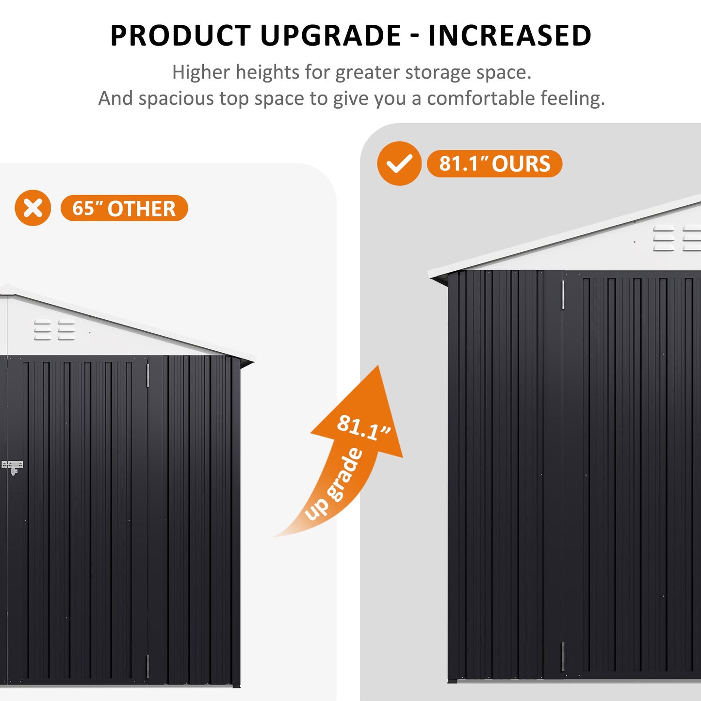 10x12 FT Outdoor Metal Storage Shed with Updated Frame Structure and Lockable Doors,Garden Shed for Backyard,Garden,Patio,Lawn