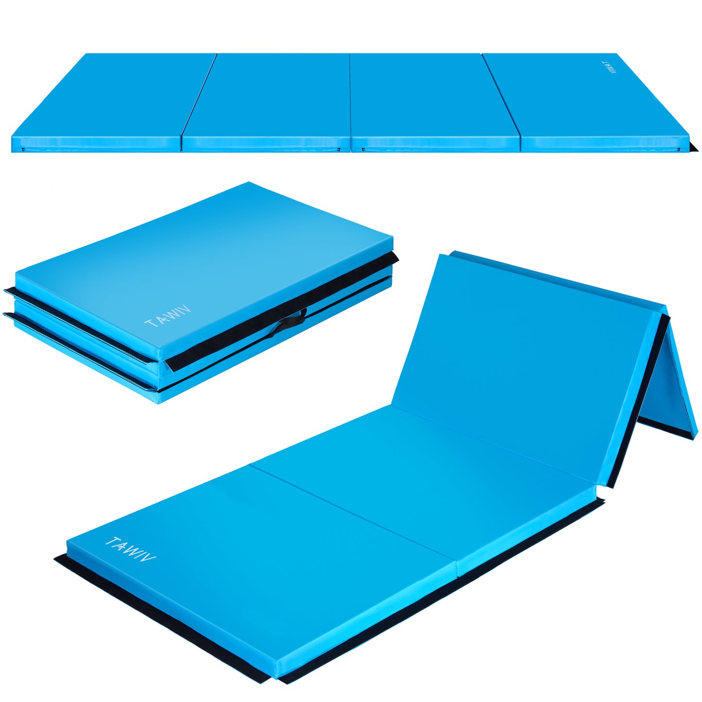 Gymnastics Mat with Carrying Handles for Gymnastics, Wrestling, MMA, Martial Arts, Stretching, Core Workouts