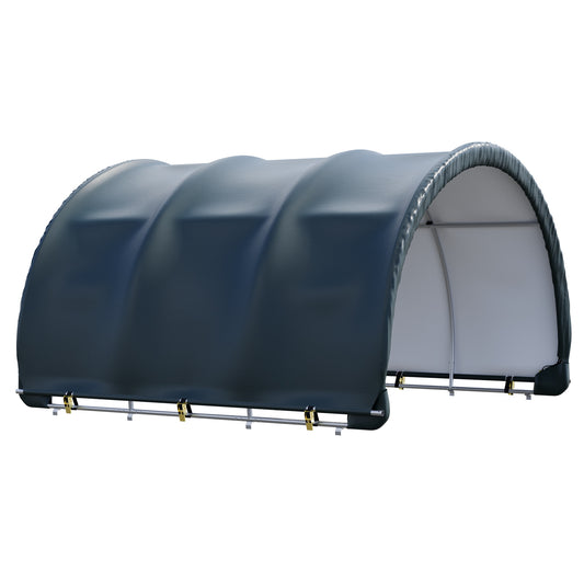 NETAJE 10' x 10' Heavy Duty Corral Shelter and Horse Shelter, Waterproof Steel Frame Livestock Shelter