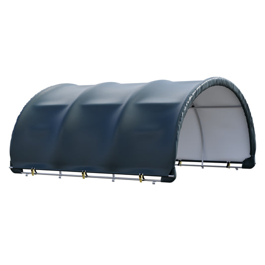 NETAJE 12' x 12' Heavy Duty Corral Shelter and Horse Shelter, Waterproof Steel Frame Livestock Shelter