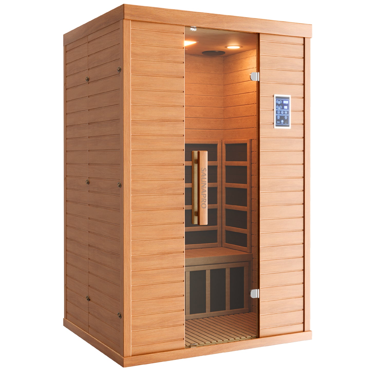 NETAJE 2 Person Sauna, Spectrum Infrared Sauna for Home with BT and WiFi Control, Indoor Dry Sauna with 5 Heater Panels, Home and Gym