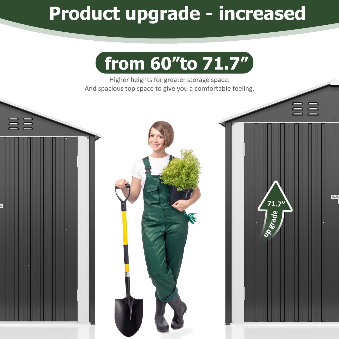 NETAJE 9'x4' Outdoor Metal Storage Shed with Upgraded Frame and Lockable Doors for Backyard, Garden, Lawn